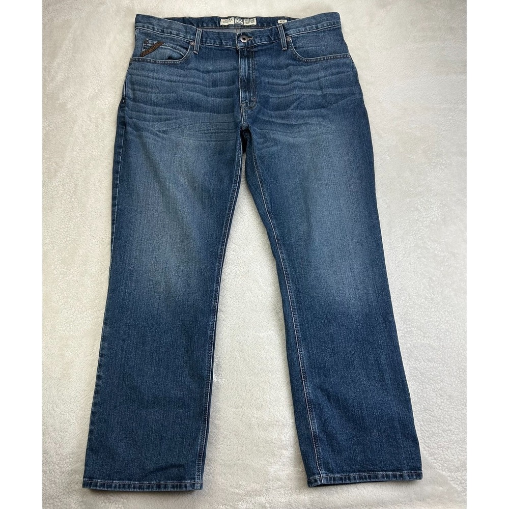 Ariat M4 Legacy Bootcut Jeans Mens 40x32 Blue Denim Relaxed Fit 5-Pocket Whisker